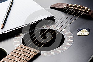 Guitar Song writing photo