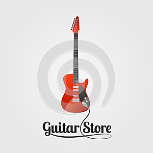 Guitar store vector logo