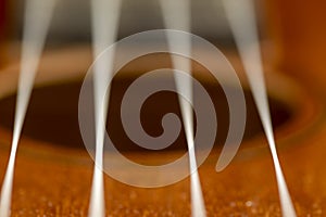 guitar string vibrating close-up, small depth of field