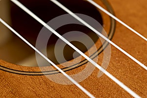 guitar string vibrating close-up, small depth of field