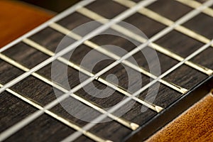 guitar string vibrating close-up, small depth of field