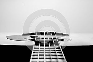 Guitar Strings, close up. Acoustic guitar.