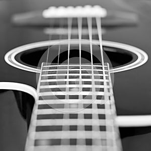 Guitar strings closeup