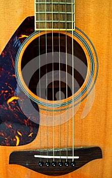 Guitar strings closeup
