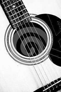Guitar Strings, Monochrome, Black and White