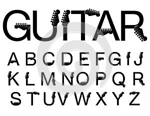 Guitar style typeface