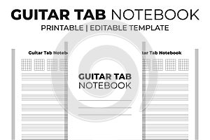 Guitar Tab Notebook KDP Interior