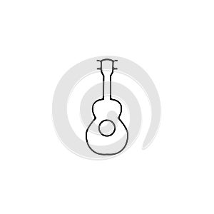 Guitar thin line icon. Guitar linear outline icon