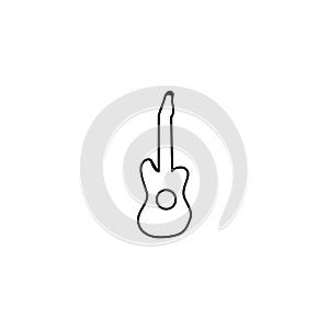 Guitar thin line icon. Guitar linear outline icon