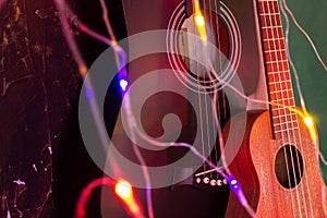 guitar and ukulele christmas sale banner