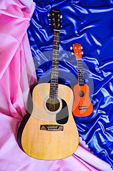 Guitar ukulele ukulele beautiful exposure musical instruments stringed plucked romance rock jazz chord accompaniment