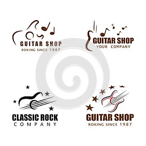 Guitar Wave Logo Template vector symbol nature