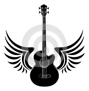 Guitar with wings.