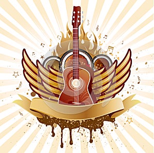 guitar and wings