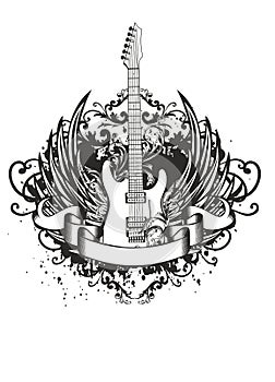 Guitar with wings, patterns