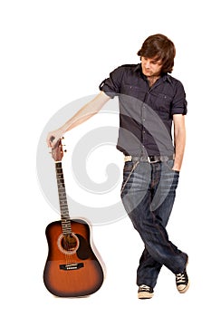 Guitarist with acoustic guitar