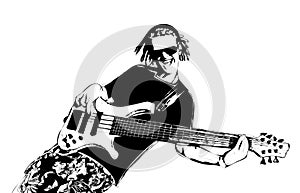 Guitarist with dreadlocks