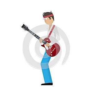 Guitarist. Guitar player, vector illustration