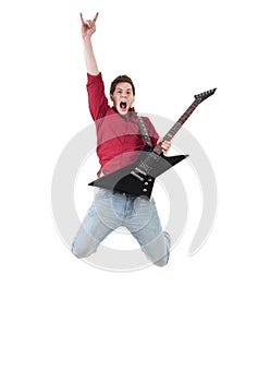 Guitarist jumps