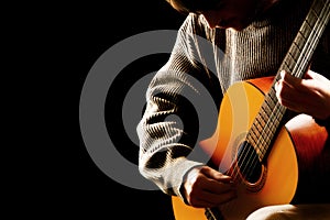 Guitarist musician on the concert