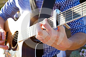 Guitarist Playing Chords