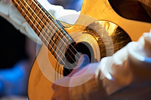 Guitarist Playing at an Evening Concert