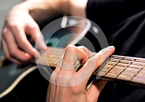 Guitarist playing guitar