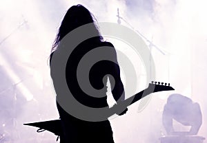 Guitarist silhouette