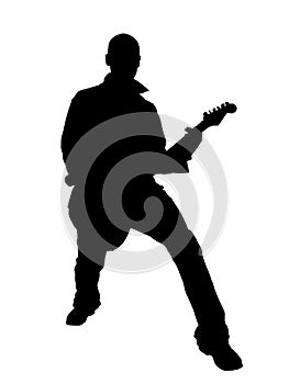 Guitarist silhouette