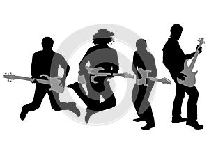 Guitarist silhouette vector