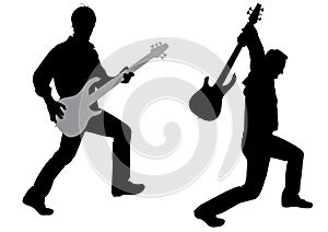 Guitarist silhouette vector