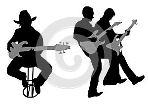 Guitarist silhouette vector