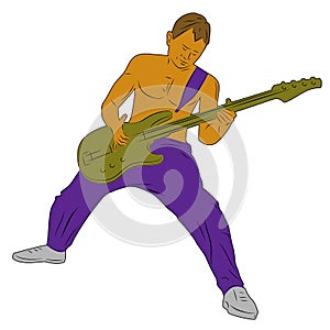 Guitarist, vector illustration photo