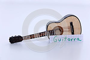 Guitarra, Spanish word for Guitar in English photo