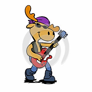 Guitarrist moose - rocker moose