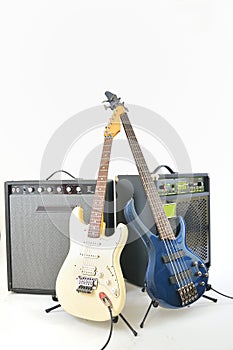 Guitars and amplifiers photo