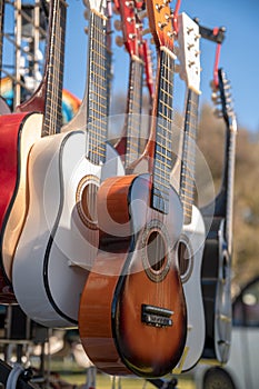Guitars on display photo