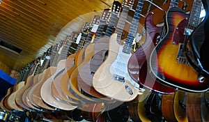 Guitars on a show-window