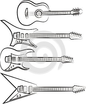 Guitars - vector set