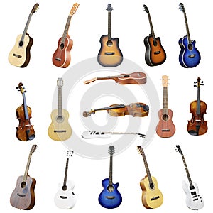 Guitars and violins