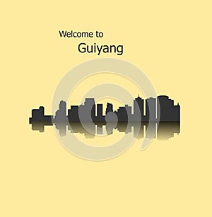 Guiyang, China city silhouette