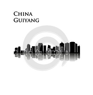 Guiyang, China city silhouette