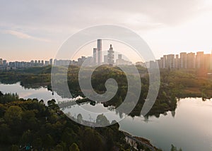 Guiyang cityscape.Aerial photography.