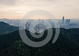 Guiyang cityscape.Aerial photography.