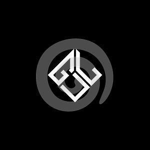 GUL letter logo design on black background. GUL creative initials letter logo concept. GUL letter design