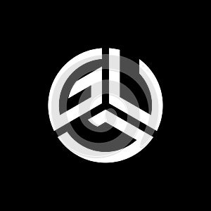 GUL letter logo design on white background. GUL creative initials letter logo concept. GUL letter design