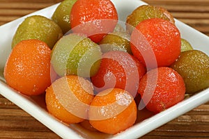 Gulab jamun, coloured photo