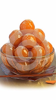 Gulab Jamun delectable dessert balls soaked in sugary syrup.