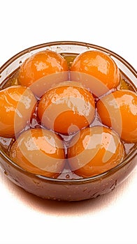 Gulab Jamun delectable dessert balls soaked in sugary syrup.