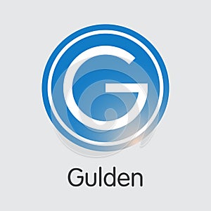 Gulden Digital Currency - Vector Illustration. photo